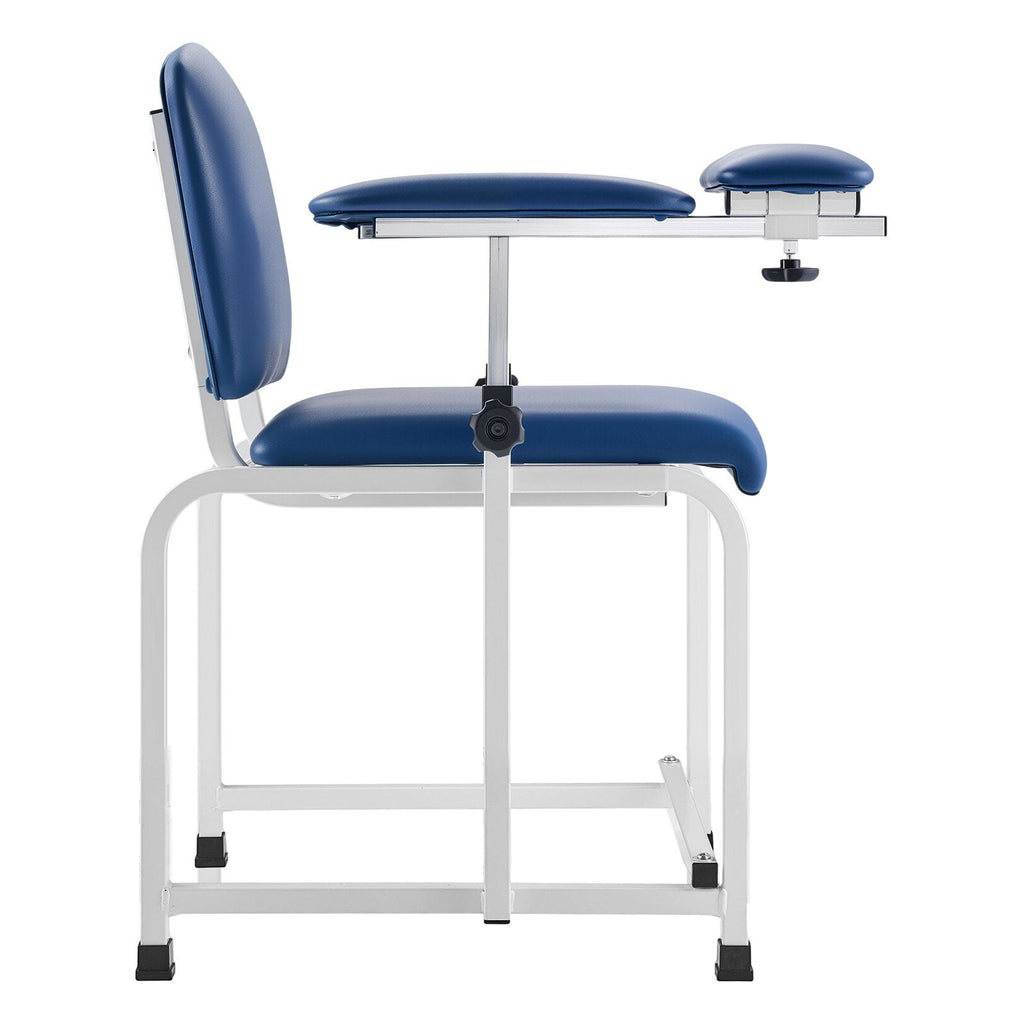 Phlebotomy Chair, Blood Draw Chair with Adjustable Armrests and Flip Arm, 181KG/400LBS Loading Blood Drawing Medical Chair with Soft Seat, Easy-to-Clean PVC Leather for Hospitals, Labs, Clinics