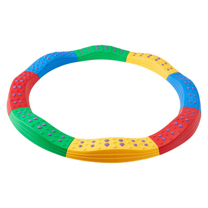 VEVOR Balance Beam Stepping Stones, 8 PCS Toddler Balance Boards Non-Slip Textured Surface & Rubber Pads, Montessori Toy for Kids 2-6, Build Coordination and Gross Motor Skills, Indoor or Outdoor Play