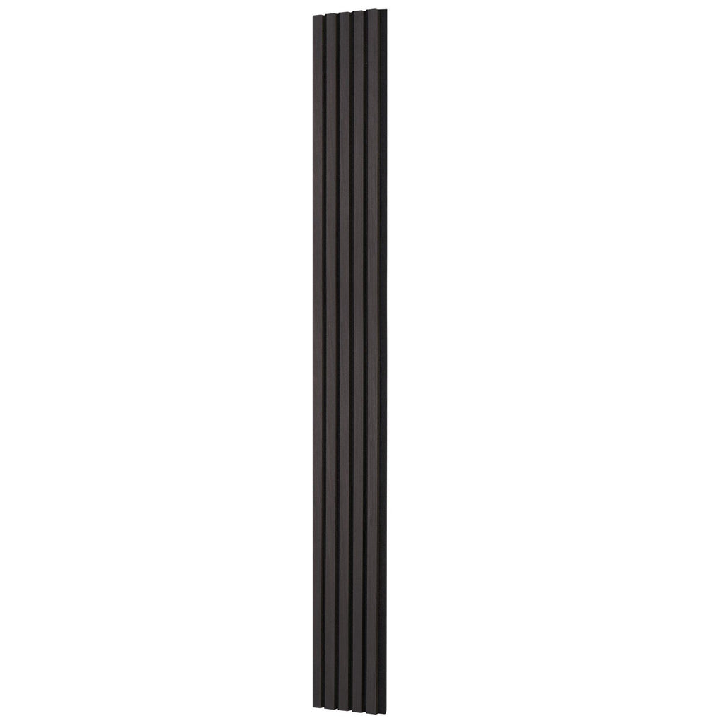 Wood Slat Acoustic Panels, 7.9 x 94.5 inch, MDF Accent Wooden Wall Panels for Modern Interior Wall Decor, Faux Wood Wall Board Panels for Noise Reduction, Black Oak
