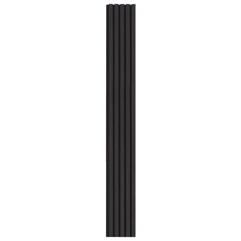 Wood Slat Acoustic Panels, 7.9 x 94.5 inch, MDF Accent Wooden Wall Panels for Modern Interior Wall Decor, Faux Wood Wall Board Panels for Noise Reduction, Black Oak