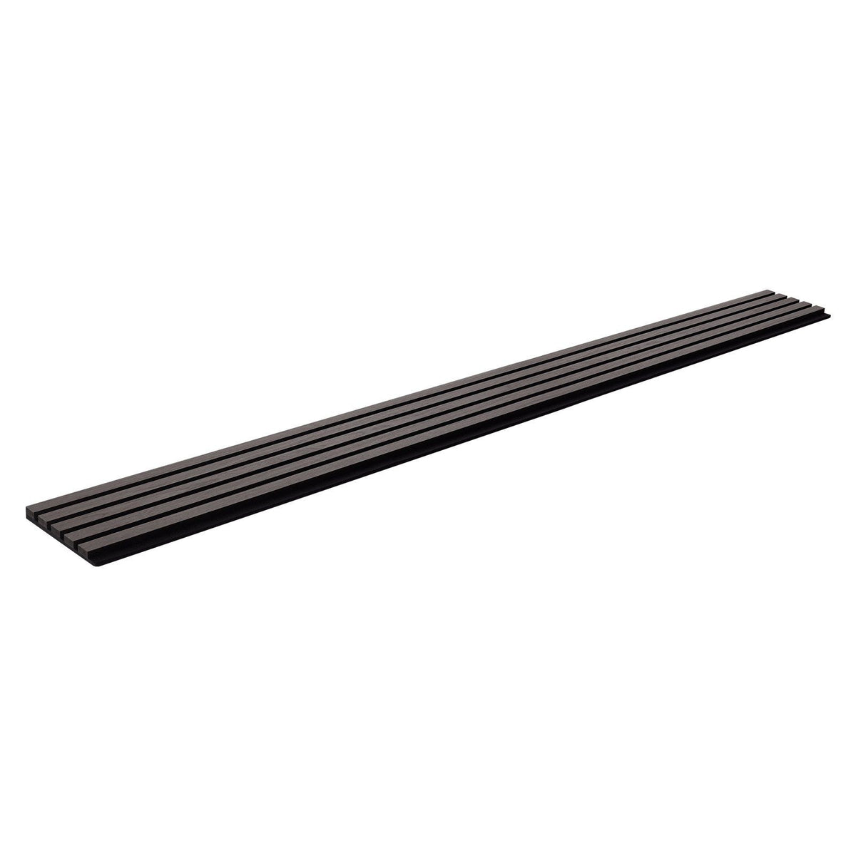 Wood Slat Acoustic Panels, 7.9 x 94.5 inch, MDF Accent Wooden Wall Panels for Modern Interior Wall Decor, Faux Wood Wall Board Panels for Noise Reduction, Black Oak