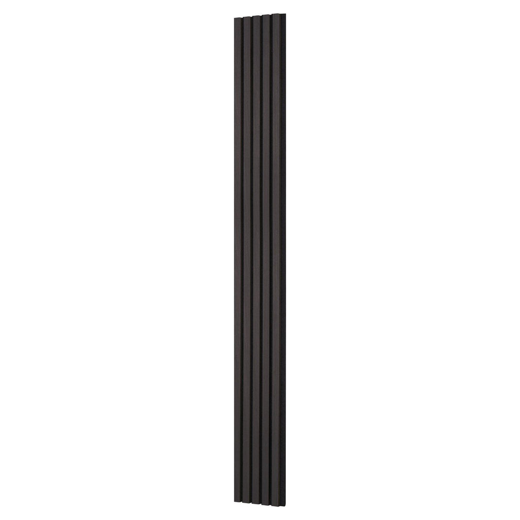 Wood Slat Acoustic Panels, 7.9 x 94.5 inch, MDF Accent Wooden Wall Panels for Modern Interior Wall Decor, Faux Wood Wall Board Panels for Noise Reduction, Black Oak