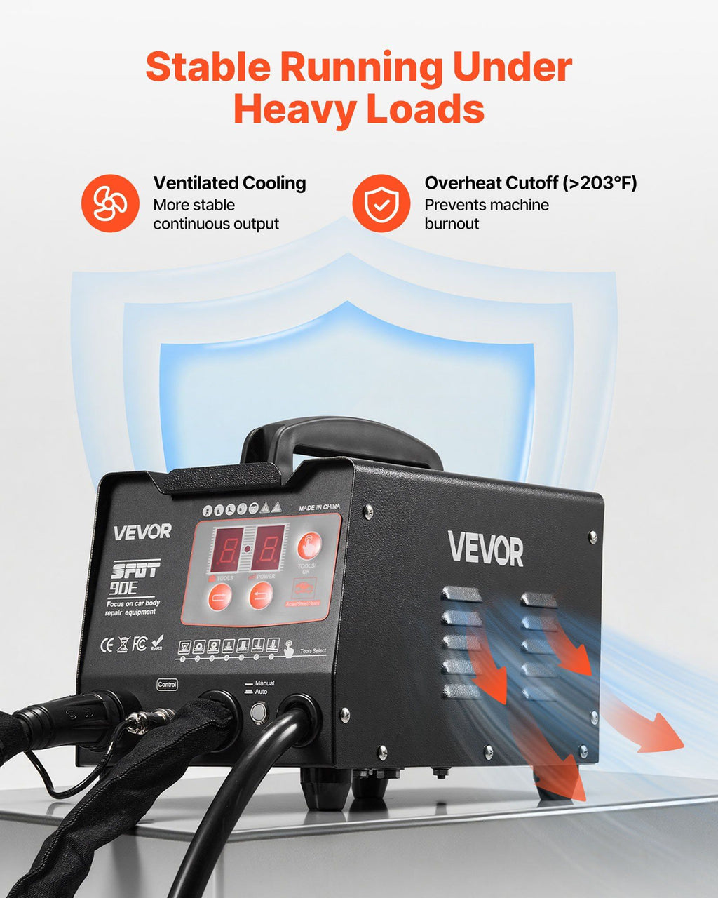 Stud Welder Dent Repair Kit & Welding Cart, 3KW Spot Welder with 2 Welding Guns and 7 Modes, Auto Body Spot Welding Dent Repair Machine for Steel Panel Repair