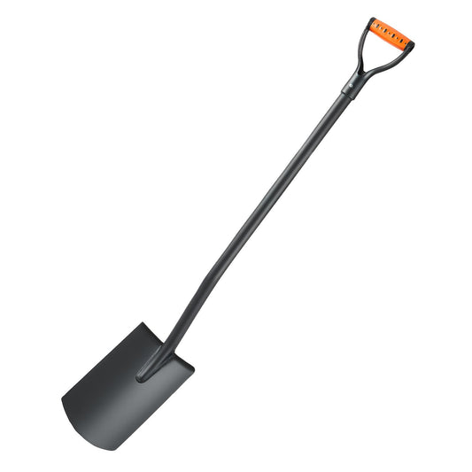 VEVOR Square Shovel, 122 cm Heavy-Duty Flat Shovel, Transfer Shovels with Alloy Steel Blade and Non-Slip D-Handle, Detachable and Easy Storage, for Gardening, Construction, Digging & Snow Shoveling