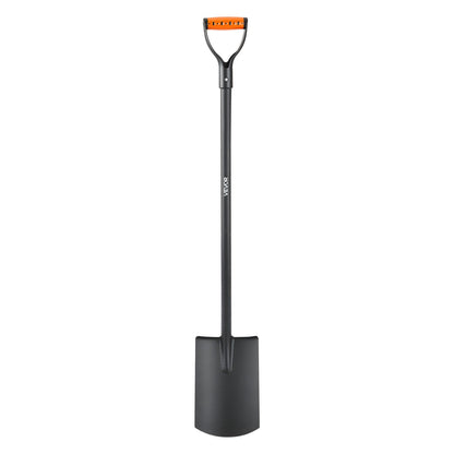 VEVOR Square Shovel, 122 cm Heavy-Duty Flat Shovel, Transfer Shovels with Alloy Steel Blade and Non-Slip D-Handle, Detachable and Easy Storage, for Gardening, Construction, Digging & Snow Shoveling