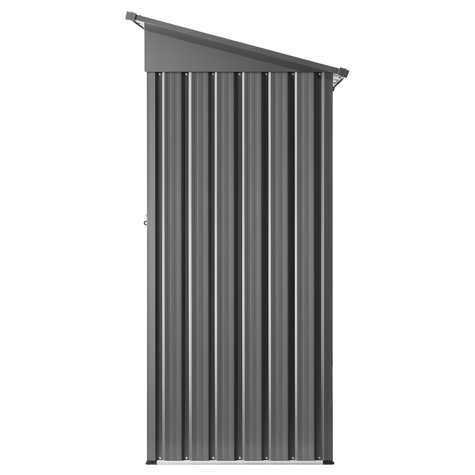 1533 x 876 x 1815 mm Metal Garden Shed, Storage Building with Lockable Door & 2 Louver Vents, Sloped Roof Metal Outdoor Storage Shed, Tool Sheds Outdoor Storage for Backyard, Garden, Patio