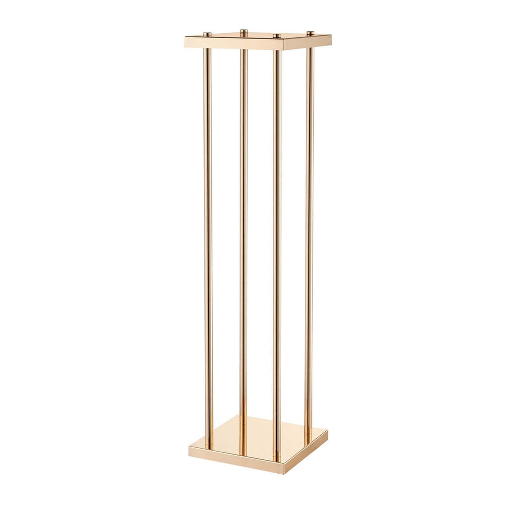 Wedding Flower Stand, 10PCS 80cm Column Flower Stand, Floral Stands with Metal Laminate, Cylindrical Cubic Floral Display Rack for Wedding, Party, Birthday, Home, Gold Centerpiece Stands