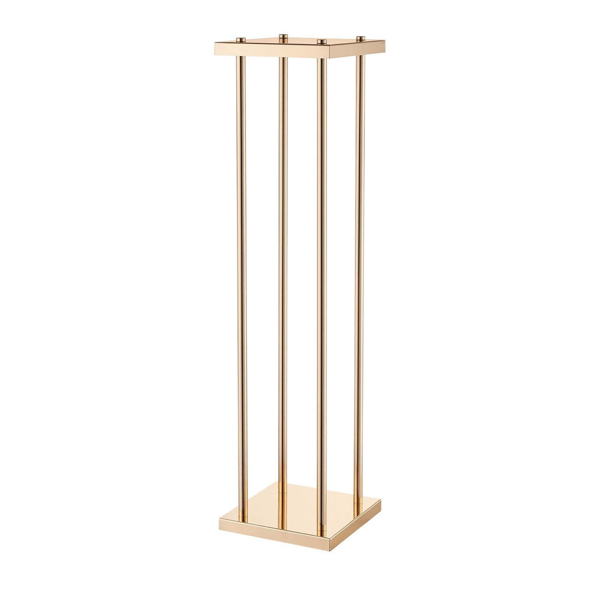 Wedding Flower Stand, 10PCS 80cm Column Flower Stand, Floral Stands with Metal Laminate, Cylindrical Cubic Floral Display Rack for Wedding, Party, Birthday, Home, Gold Centerpiece Stands