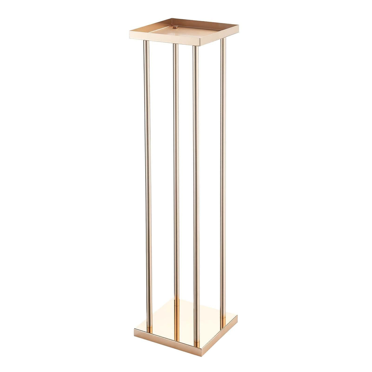 Wedding Flower Stand, 10PCS 80cm Column Flower Stand, Floral Stands with Metal Laminate, Cylindrical Cubic Floral Display Rack for Wedding, Party, Birthday, Home, Gold Centerpiece Stands