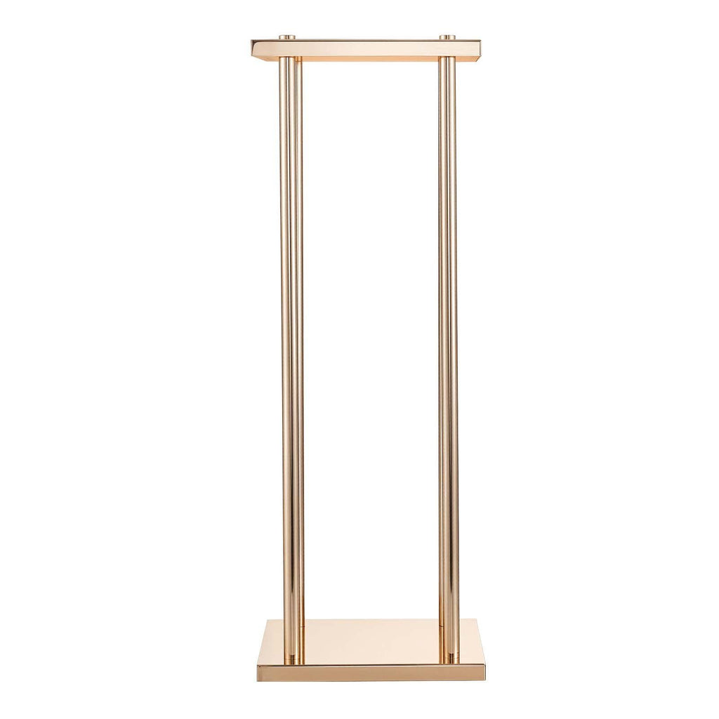 Wedding Flower Stand, 10PCS 80cm Column Flower Stand, Floral Stands with Metal Laminate, Cylindrical Cubic Floral Display Rack for Wedding, Party, Birthday, Home, Gold Centerpiece Stands