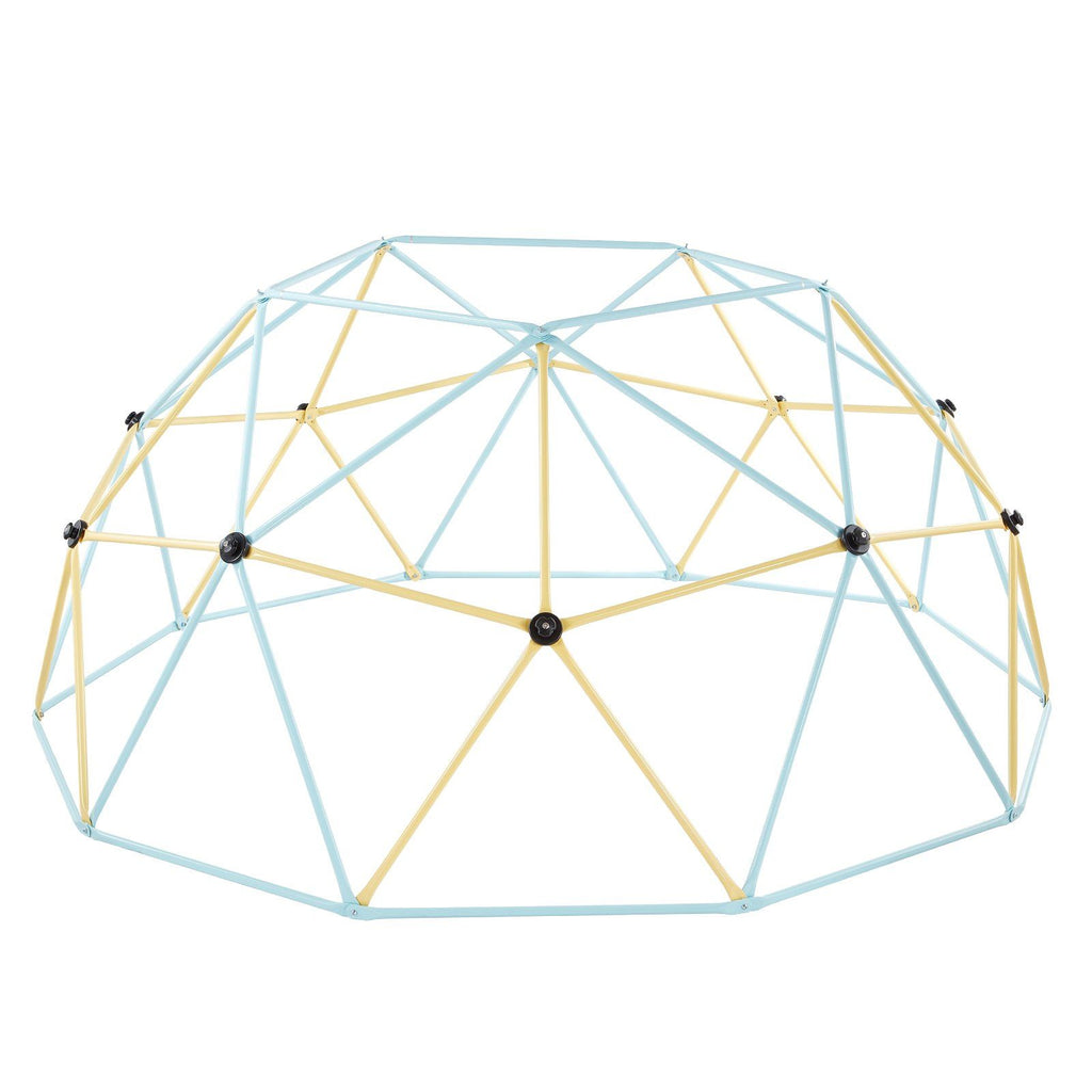 Climbing Dome, 305cm Geometric Dome Climber, 453kg Loading Jungle Gym Playground with 2 Basketballs & Octopus Net, Easy-Assembly Outdoor Backyard Climbing Equipment for Kids 3 to 10 Years Old