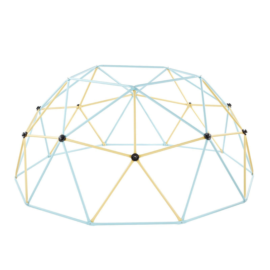 Climbing Dome, 305cm Geometric Dome Climber, 453kg Loading Jungle Gym Playground with 2 Basketballs & Octopus Net, Easy-Assembly Outdoor Backyard Climbing Equipment for Kids 3 to 10 Years Old