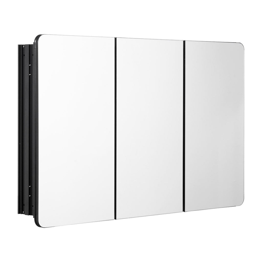 Medicine Cabinet, 25.5 x 40 inch, Medicine Cabinet for Bathroom with Mirror,  Aluminum Frame Bathroom Wall Cabinet, 4-layer Adjustable Shelves, Recessed & Wall-mounted Installation