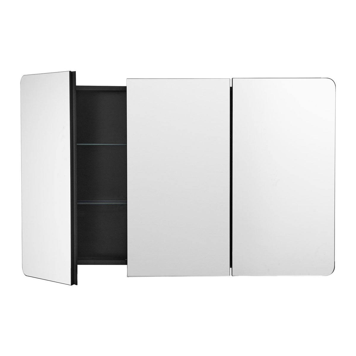 Medicine Cabinet, 25.5 x 40 inch, Medicine Cabinet for Bathroom with Mirror,  Aluminum Frame Bathroom Wall Cabinet, 4-layer Adjustable Shelves, Recessed & Wall-mounted Installation
