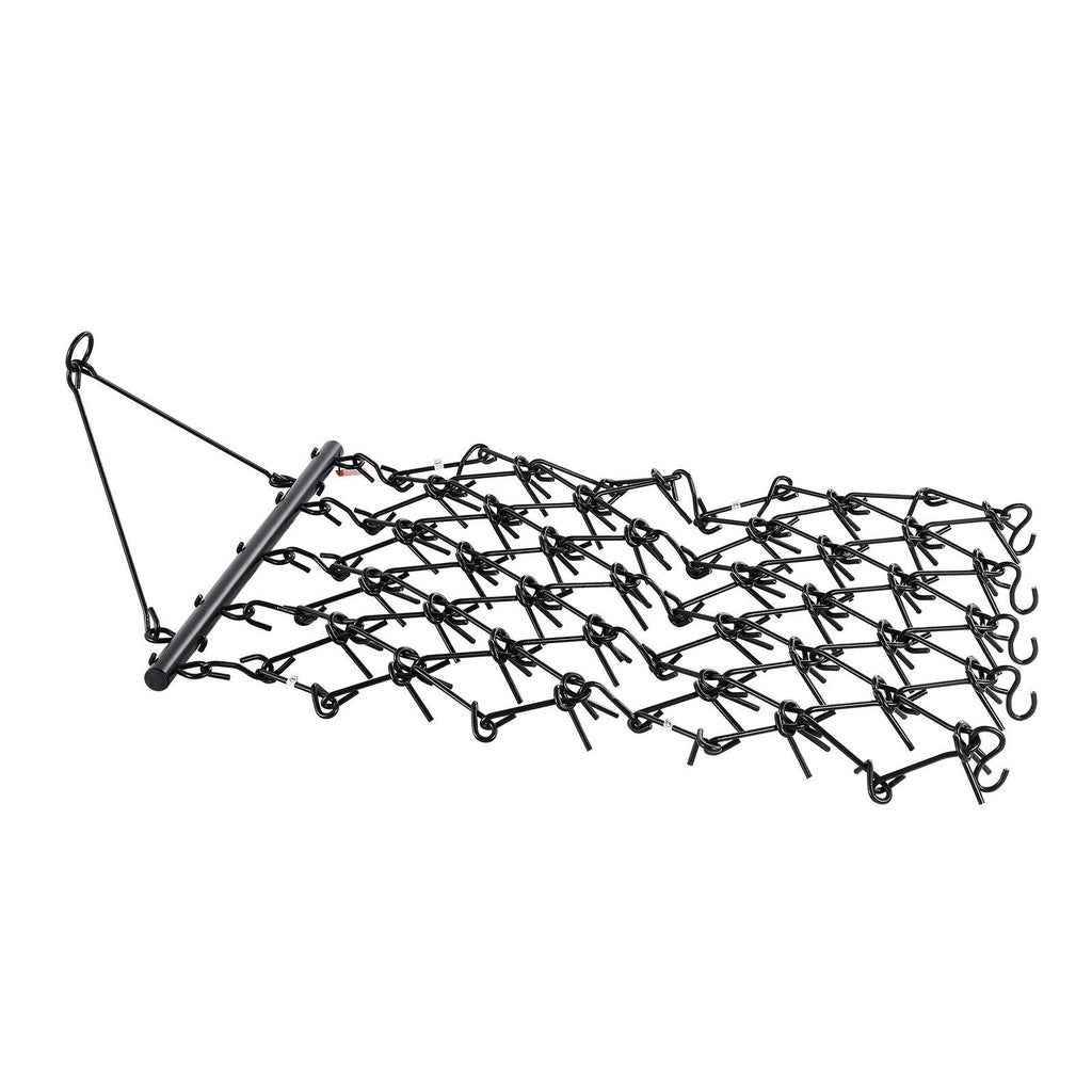 Drag Harrow, 1.2x1.2 m Durable Chain Harrow with 69 Sharp Teeth, Suitable for ATV UTV Tractor, Ideal for Soil Preparation, Seeding, Smoothing Landscapes, and Yard Gravel Driveway Maintenance