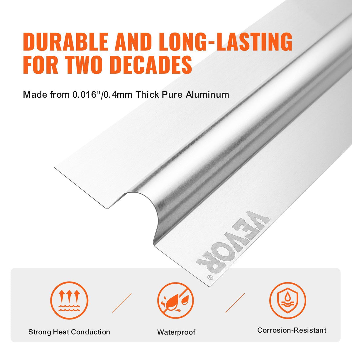 PEX Heat Transfer Plates 0.6m, Radiant Heat Plates for 19mm PEX Pipe, Durable Aluminum & Easy Trimming and Install Underfloor Heat Tubing Plates, Perfect for Wooden Floors (200pcs)