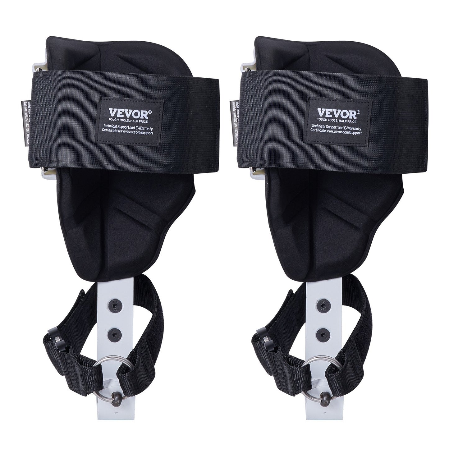 VEVOR Tree Climbing Spikes, 1 Pair Aluminum Climbing Spurs, 350lbs Load Capacity Tree Climbing Gear with Straps and Spike Protectors, Arborist Equipment for Climbers, Hunting, Fruit Picking, White