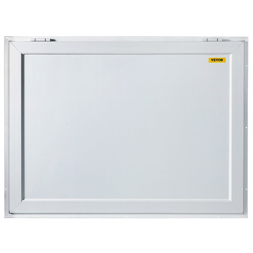 Concession Window, 48 x 36 inch, Aluminum Alloy Food Truck Service Window with 4 Horizontal Sliding Screen Windows & Awning Door & Drag Hook, Serving Window for Food Trucks Concession Trailers