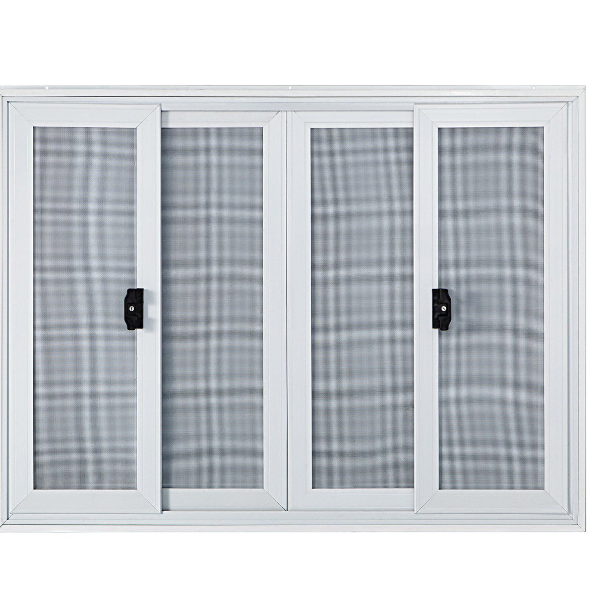 Concession Window, 48 x 36 inch, Aluminum Alloy Food Truck Service Window with 4 Horizontal Sliding Screen Windows & Awning Door & Drag Hook, Serving Window for Food Trucks Concession Trailers