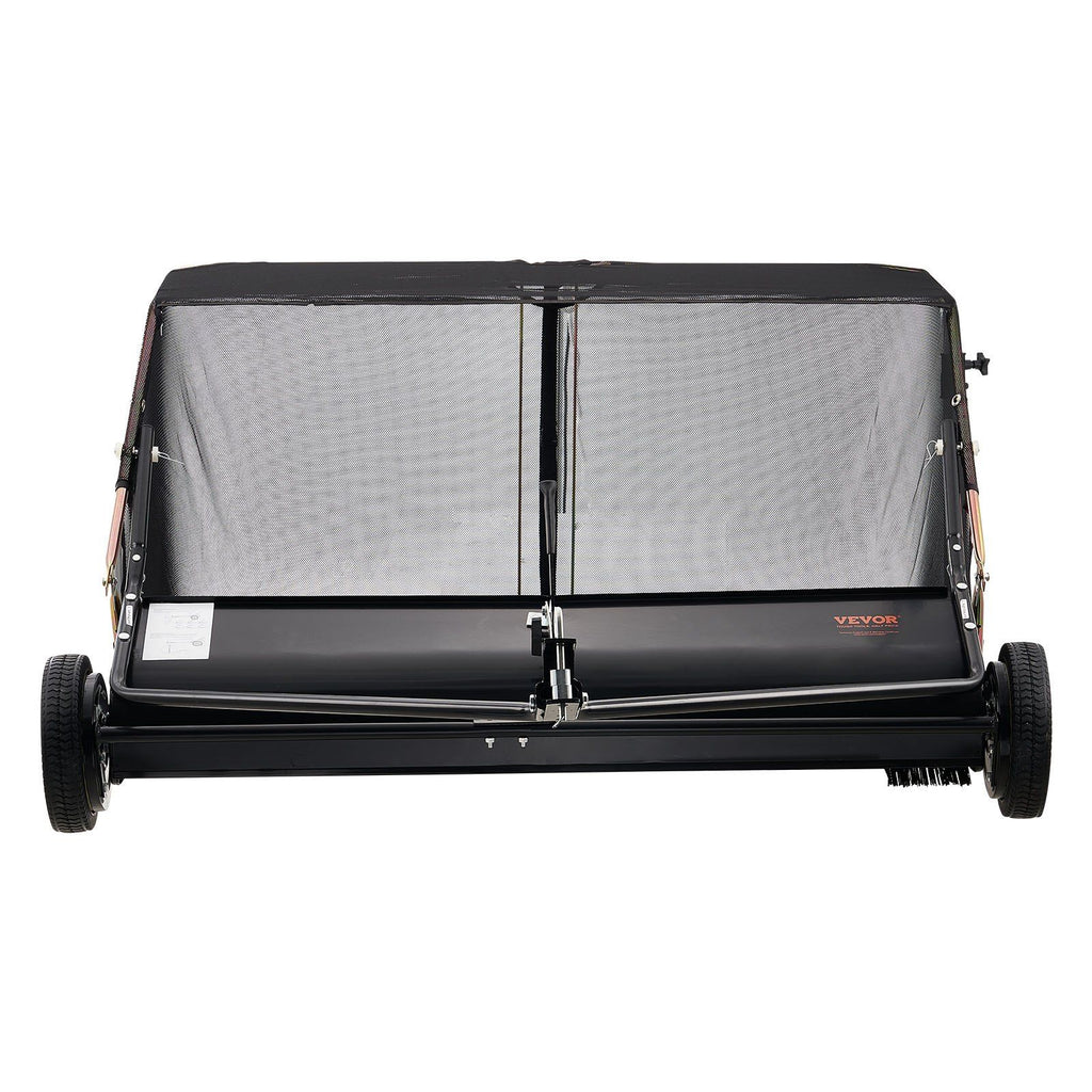 26.7 cm Tow Behind Lawn Sweeper, 26 cu.ft. Large Yard Sweeper, Adjustable Sweeping Height, Heavy Duty Leaf & Grass Collector with Dumping Rope, Pull Behind Sweepers for Debris Grass Clippings