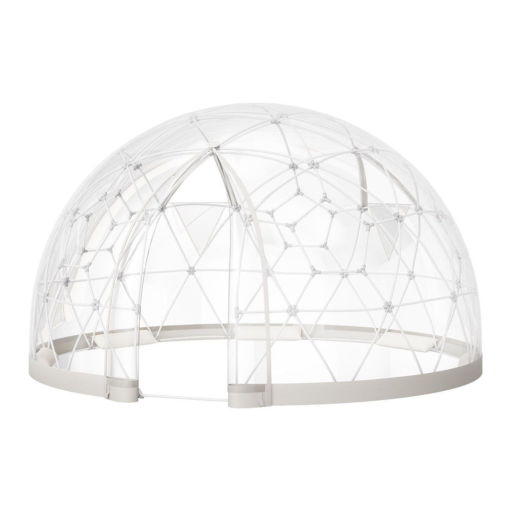 Garden Dome Tent, 3.6 x 2.2 m Outdoor Clear Bubble Tent for 4-7 Person, Weatherproof Geodesic Dome Greenhouse with Window, PVC Igloo Tents for Backyard Patios Camping Party Wedding