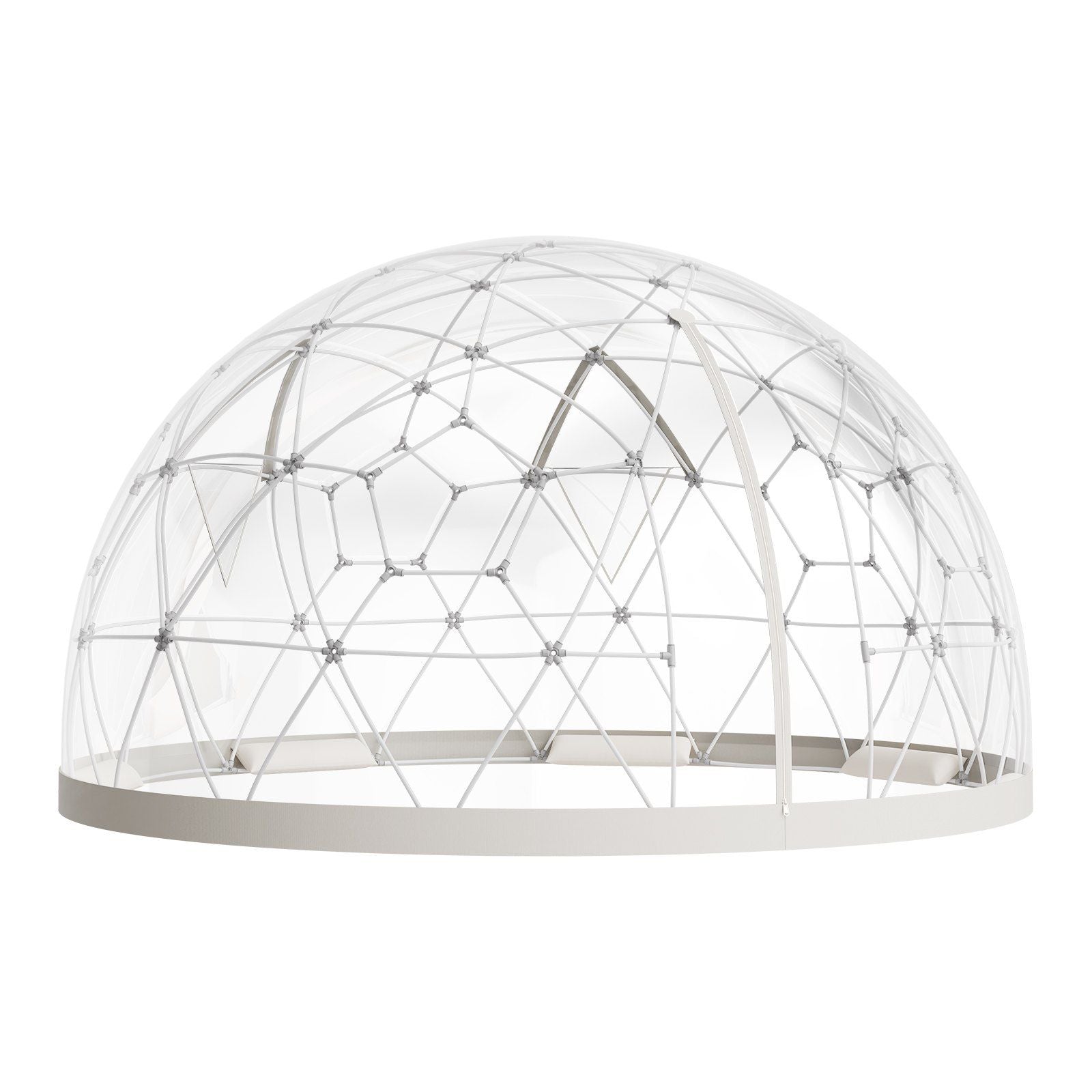 Garden Dome Tent, 3.6 x 2.2 m Outdoor Clear Bubble Tent for 4-7 Person, Weatherproof Geodesic Dome Greenhouse with Window, PVC Igloo Tents for Backyard Patios Camping Party Wedding