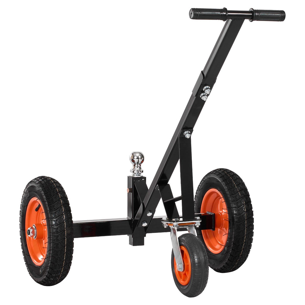 Trailer Dolly, 1000lbs Tongue Weight Capacity, Carbon Steel Trailer Mover with 2 inch Ball, 14 inch Pneumatic Tires, Portable Tow Dolly for Moving RV Trailer
