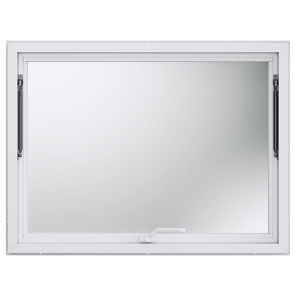 Concession Window for Food Truck, 48"x36" Aluminum Alloy Food Truck Service Window, Up to 85 Degrees Stand Serving Window with Awning Door & Drag Hook,  for Food Trucks Concession Trailers