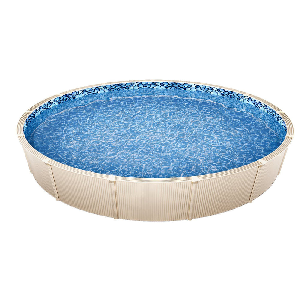 18-ft Round Above Ground Pool Liner, Overlap Pool Liners, Standard Gauge Vinyl, 48-to-54inch Wall Height, Designed for Steel Sided Above-Ground Swimming Pools