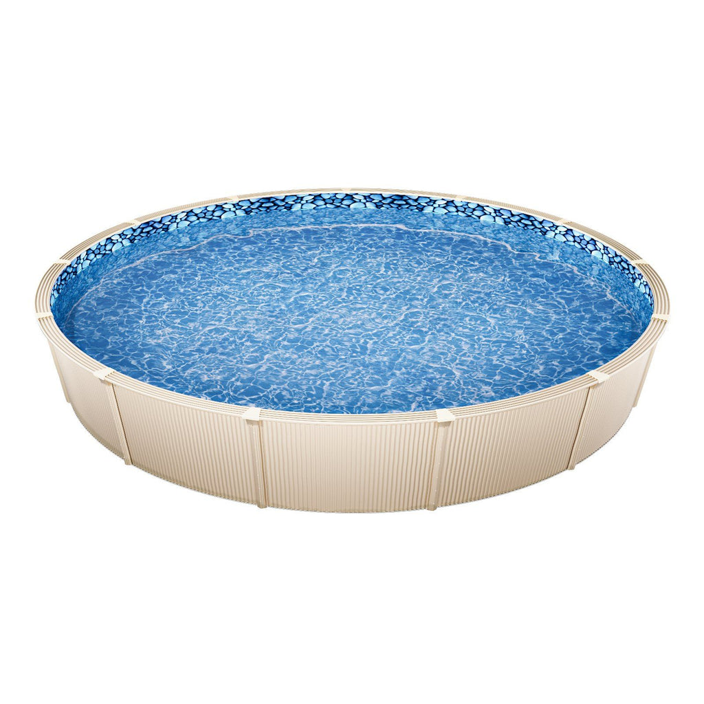 18-ft Round Above Ground Pool Liner, Overlap Pool Liners, Standard Gauge Vinyl, 48-to-54inch Wall Height, Designed for Steel Sided Above-Ground Swimming Pools