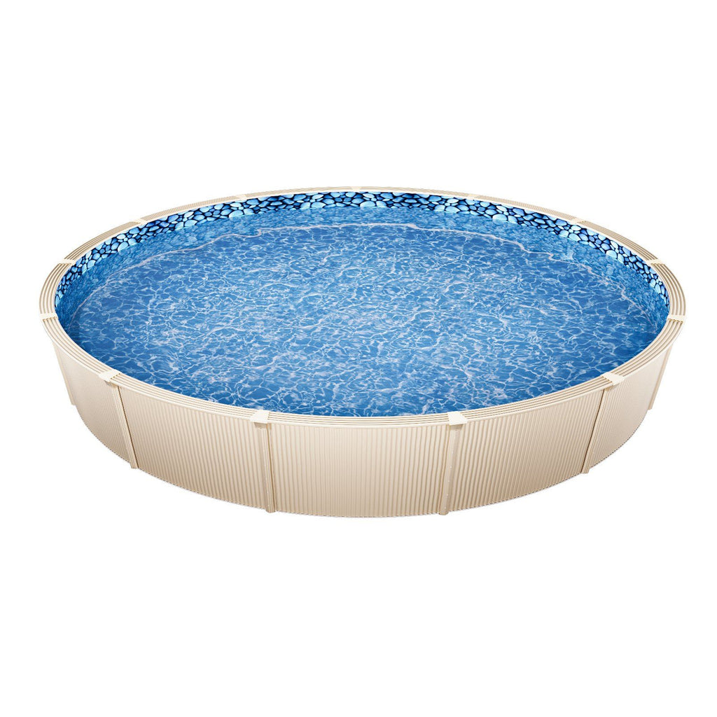 27-ft Round Above Ground Pool Liner, Unibead Pool Liners, Standard Gauge, 52inch Wall Height, Designed for Steel Sided Above-Ground Swimming Pools