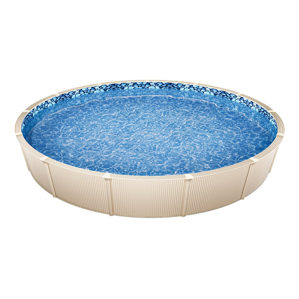 27-ft Round Above Ground Pool Liner, Unibead Pool Liners, Standard Gauge, 52inch Wall Height, Designed for Steel Sided Above-Ground Swimming Pools