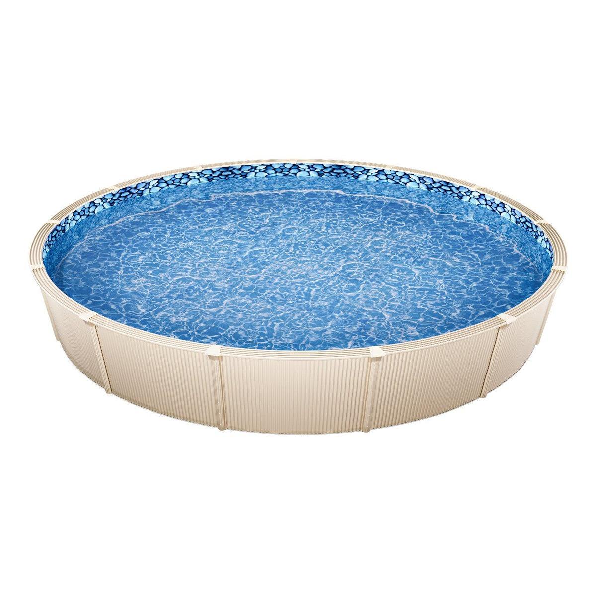Pool Liner, 30ft Round Pool Liner, Uinbead Style, Durable Vinyl Pool Liner, Standard Gauge, 52in Wall Height, Pool Liner Replacement for Steel Sided Above-Ground Swimming Pools