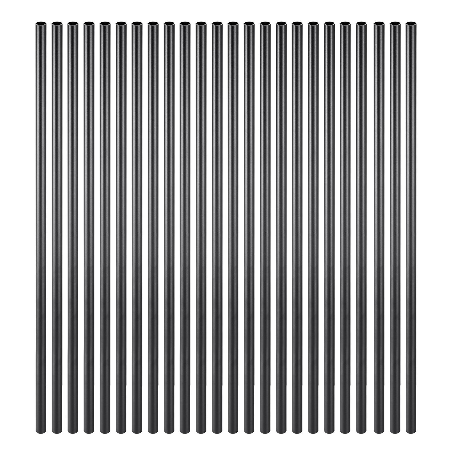 VEVOR Staircase Balusters 101 Pack, 32 In Aluminum Stair Balusters, 3/4 In Water-Proof Round Metal Spindle Railing, Hollow Deck Railing with Rail Caps & Screws for Stairs, Porch, Patio, Fence, Black