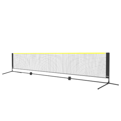 VEVOR Badminton Net, Height Adjustable Volleyball Net, 17ft Wide Foldable Pickleball Net, Portable Easy Setup Tennis Net Set with Poles, Stand and Carry Bag, for Kids Backyard Game Indoor Outdoor Use