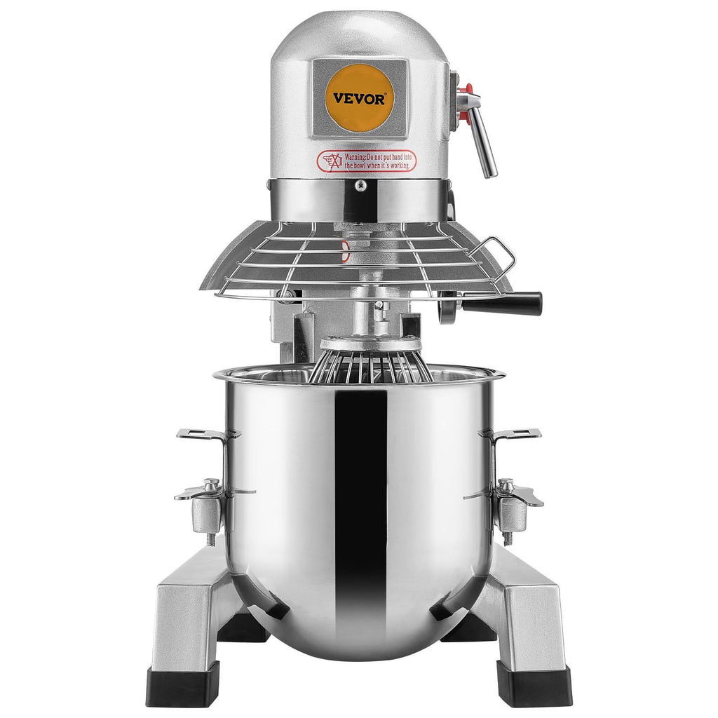 Commercial Food Mixer, 18.7L Commercial Stand Mixer with 3 Adjustable Speeds, 1100W Dough Mixer with Stainless Steel Bowl and 3 Mixing Attachments, Ideal for Restaurant, Bakery, Pastry shop, Caf