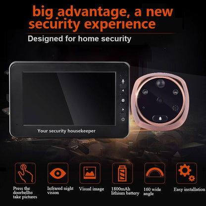 Smart Doorbell With 4.3 Display 3.0Mp Camera Motion Detection Night Vision & Tf Card Support 32Gb Max-1915197877257375746