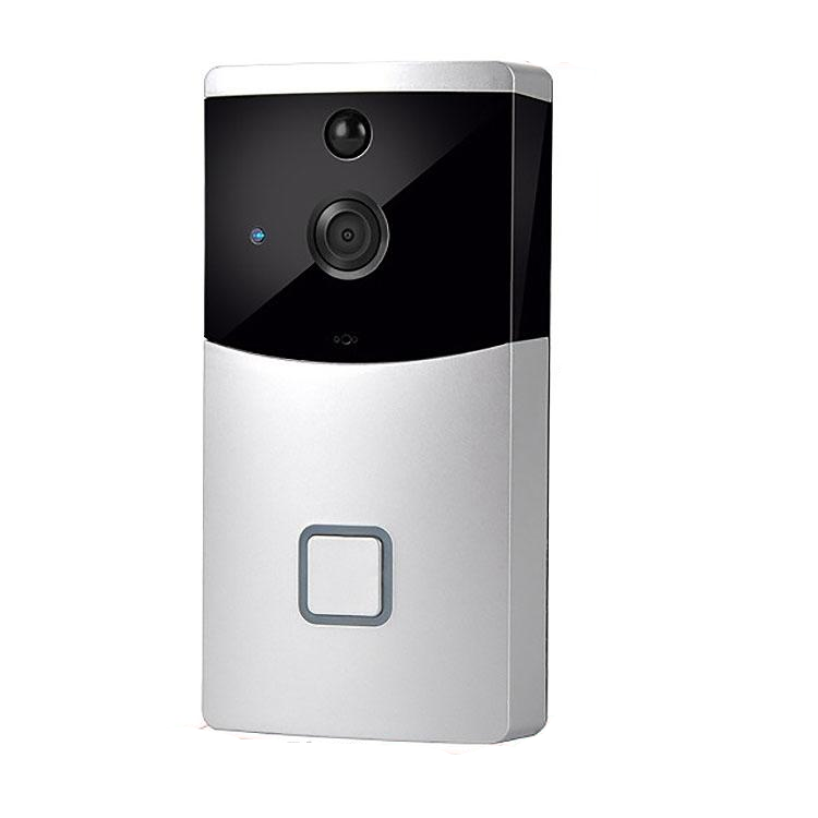 Smart Wifi Video Doorbell With Night Vision & Pir Detection - Silver-1915196600532209664
