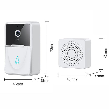 Smart Video Doorbell With Chime And Night Vision - White-1915196623617658881