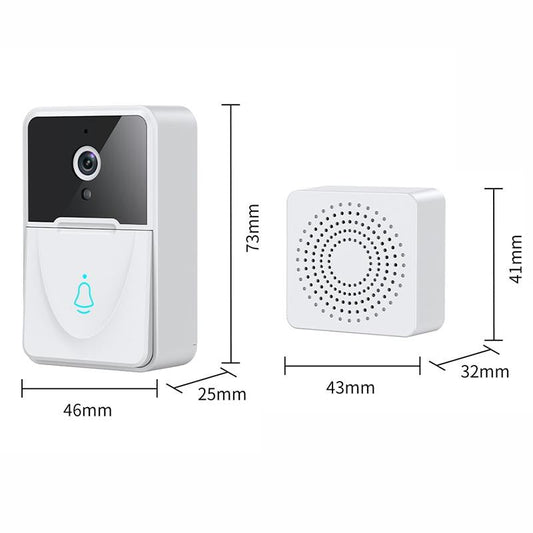 Smart Video Doorbell With Chime And Night Vision - White-1915196623617658881