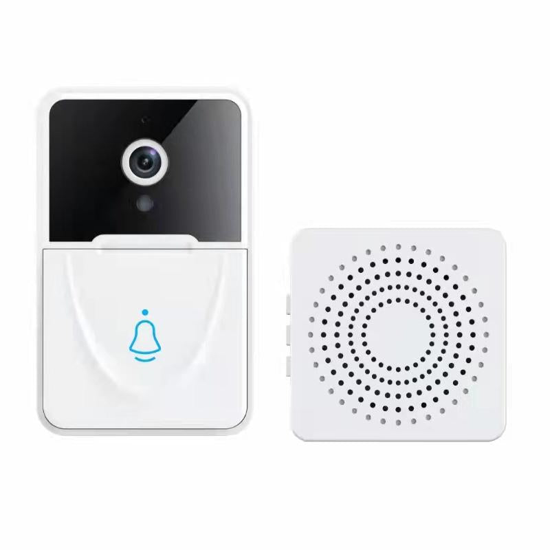 Smart Video Doorbell With Chime And Night Vision - White-1915196623617658887