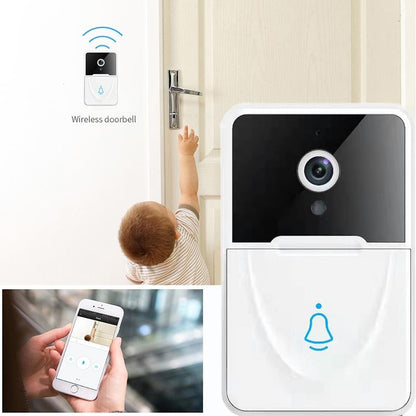 Smart Video Doorbell With Chime And Night Vision - White-1915196623617658885
