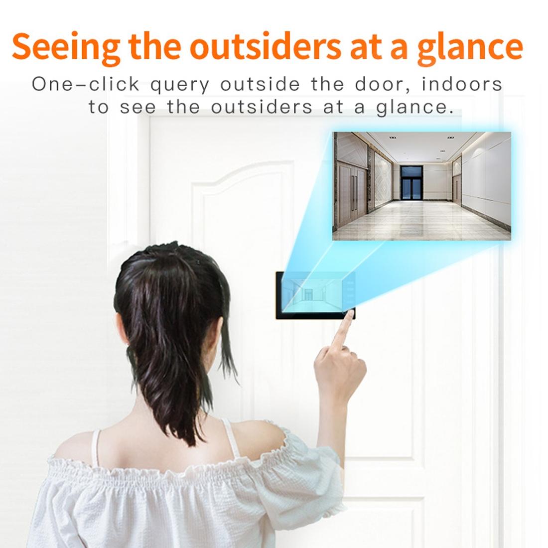 Smart Digital Door Viewer With Motion Detection And Video Alarm - 4.3 Screen - Tf Card Support - Gold-1915196564528304133
