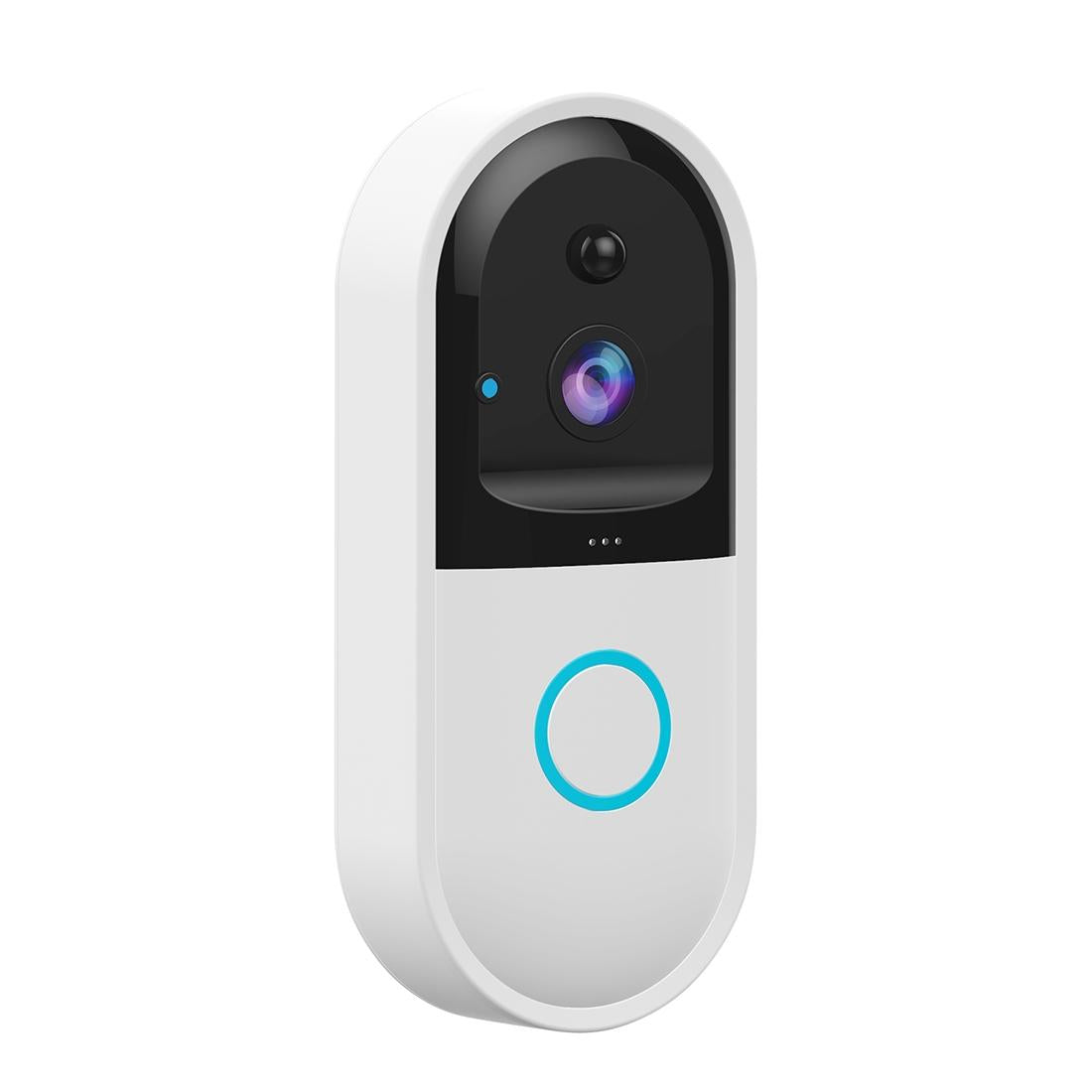 Smart Wifi Video Doorbell With Night Vision & Remote Monitoring - White-1915196621289820160