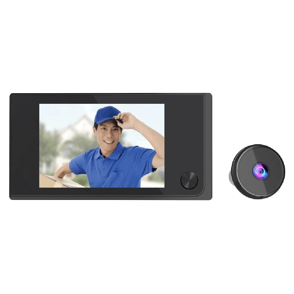 2.0Mp Digital Peephole Door Viewer With 3.5 Screen - Black-1915196732673757184