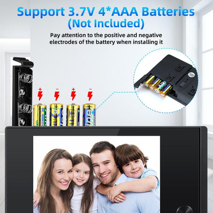 2.0Mp Digital Peephole Door Viewer With 3.5 Screen - Black-1915196732673757188