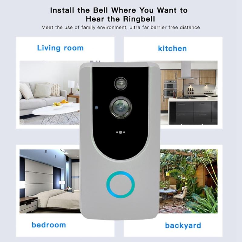 Smart Wifi Video Doorbell With Night Vision - Remote Monitoring-1915196544722800646