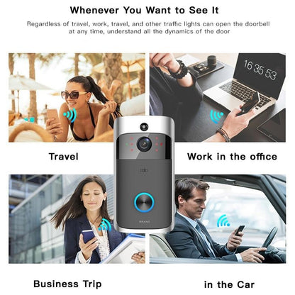 Smart Wifi Video Doorbell With Night Vision - Remote Monitoring-1915196689908633604