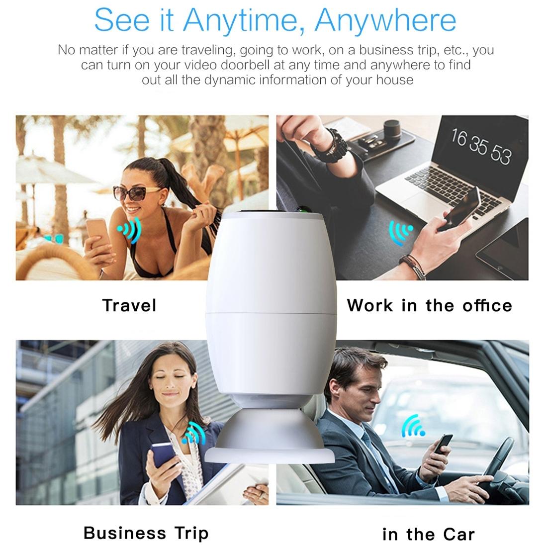 Waterproof Wifi Door Camera With Night Vision - 1080P-1915196620509679620