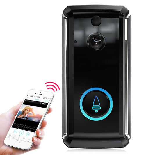 Smart Wifi Video Doorbell With Night Vision & Motion Detection - 2-Way Intercom - 32Gb Sd Card - Black-1915196679347376129